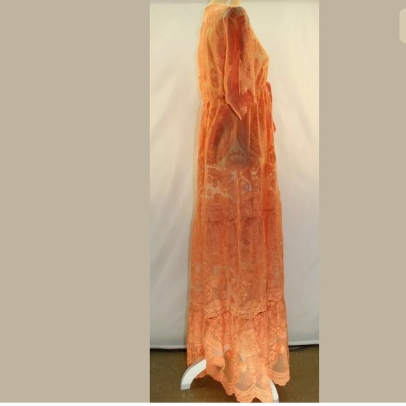 Laklook Pink Scalloped Lace-Accent Tie-Waist - Picture 3 of 4